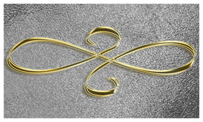 DNSEMP-C-601-GD-SH-SL Gold Scroll Shimmer Silver